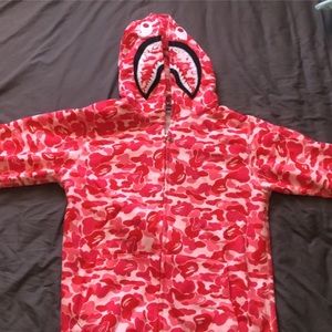 BAPE Color Camo Shark Full Zip Hoodie PINK